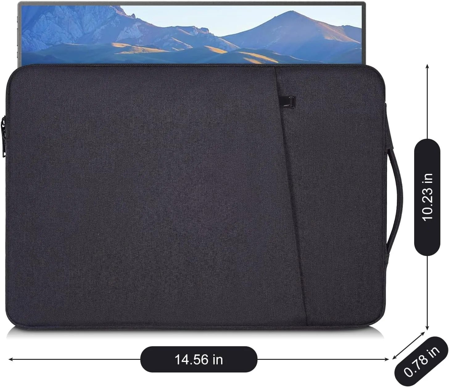 15.6-16.1 Inch Portable Monitor Sleeve Case for CAPERAVE KYY MNN VILVA InnoView ZSCMALLS QQH FANGOR HONGO CNBANAN ViewSonic, ASUS ZenScreen ACER Laptop External Display Travel Carrying Bag