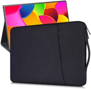 15.6-16.1 Inch Portable Monitor Sleeve Case for CAPERAVE KYY MNN VILVA InnoView ZSCMALLS QQH FANGOR HONGO CNBANAN ViewSonic, ASUS ZenScreen ACER Laptop External Display Travel Carrying Bag
