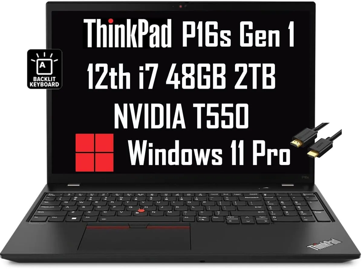 2022 Lenovo ThinkPad P15s Gen 2 15.6" FHD (Intel 4-Core i7-1165G7, 32GB RAM, 4TB PCIe SSD, T500 Graphics) Mobile Workstation Laptop, Backlit, Fingerprint, 2x Thunderbolt 4, 3-Year Warranty, Win 10 Pro
