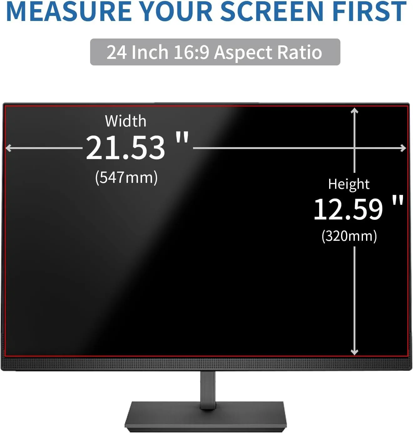 24 Inch Computer Privacy Screen: Blue Light Protection & UV Shield for 23.6-24 inch 16:9 Monitors