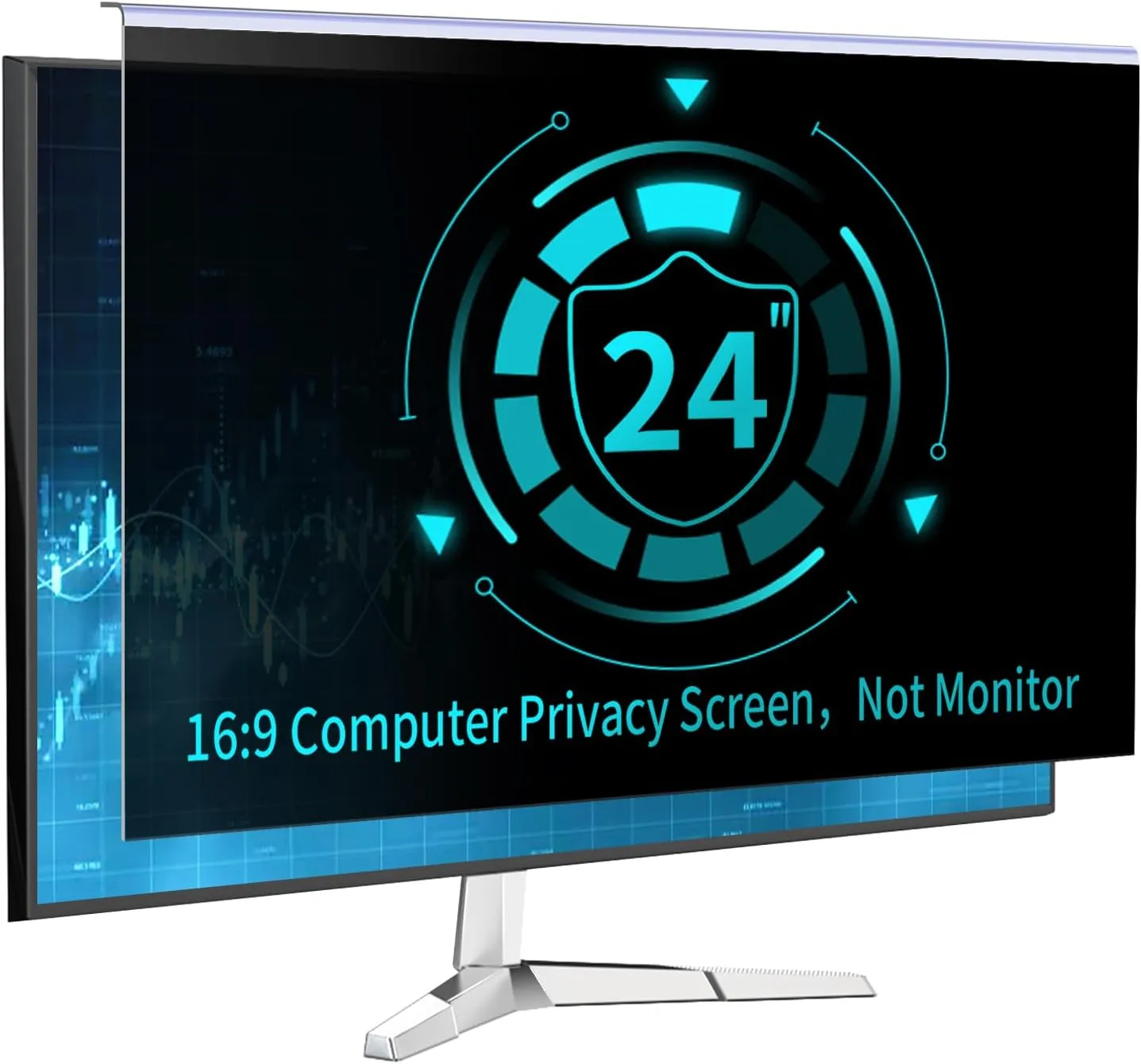 24 Inch Computer Privacy Screen: Blue Light Protection & UV Shield for 23.6-24 inch 16:9 Monitors
