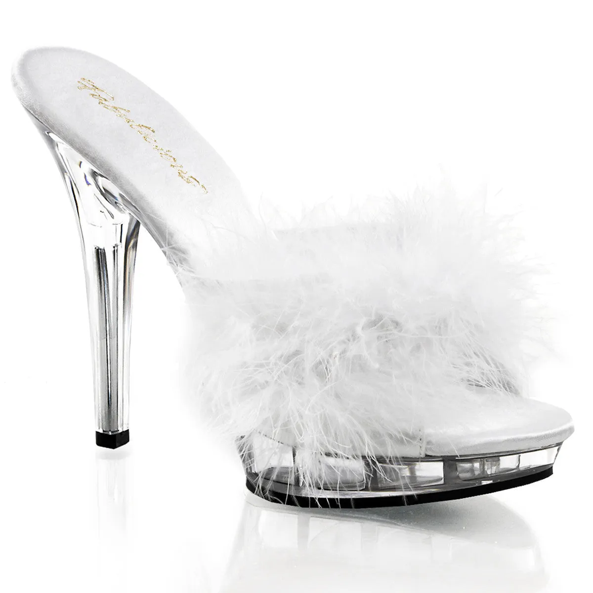 5" Stiletto Heel Marabou Slipper