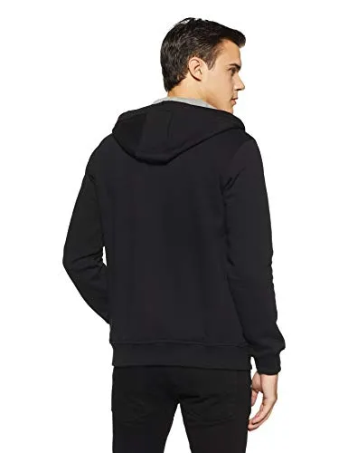Allen Solly Men's Cotton Hooded Neck Sweatshirt (ASSTORGPK64027_Black_L)