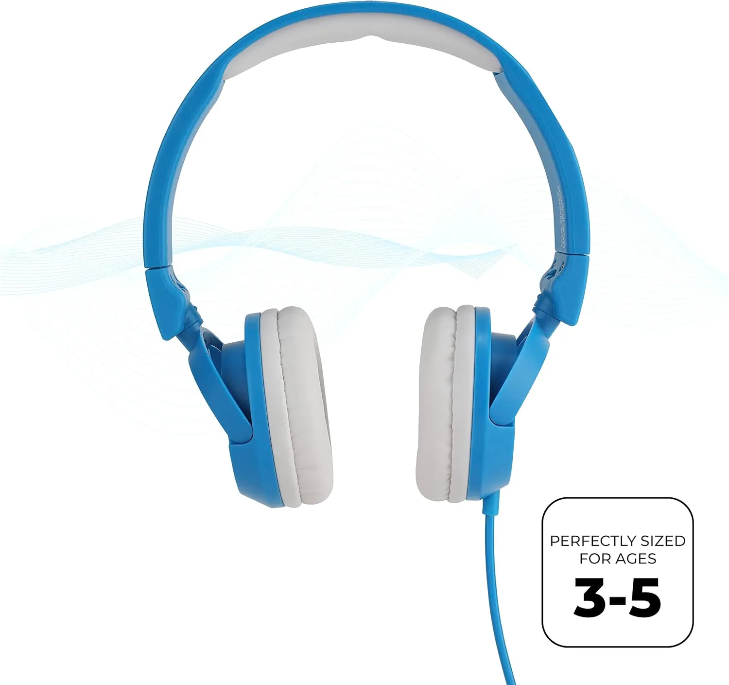 Altec Lansing Over The Ears Kids Headphones - Volume Limiting Technology for Developing Ears, Ages 3-5, Perfect for Learning from Home, Blue