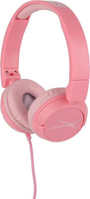 Altec Lansing Over The Ears Kids Headphones - Wired - Volume Limiting Technology for Developing Ears, Ages 6-9, Perfect for Learning from Home, Pink