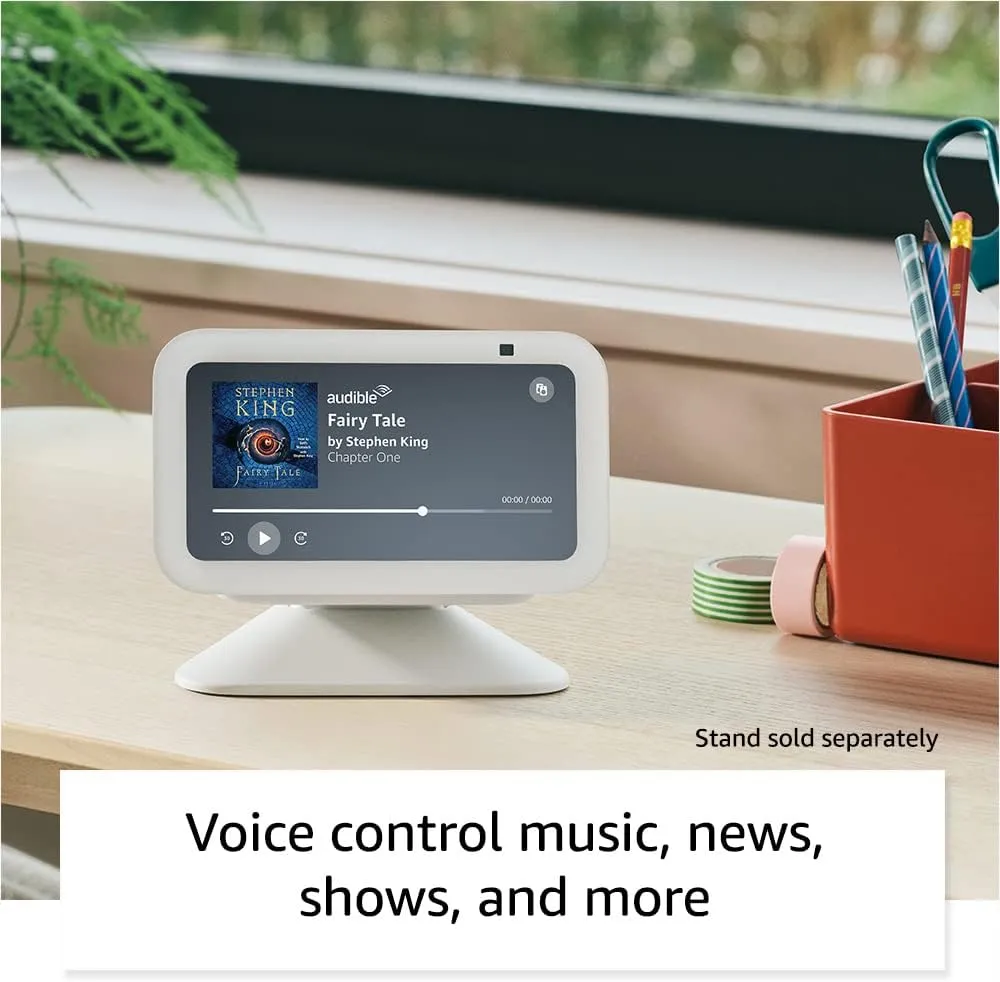 Amazon Echo Show 5 (newest model), Smart display with 2x the bass and clearer sound, Cloud Blue