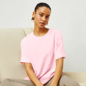Annika Tee - Washable Silk :: Rosewater