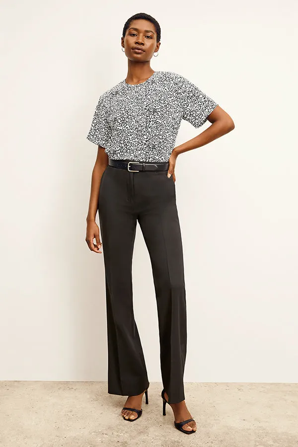 Annika Tee - Washable Silk :: Scribble Print