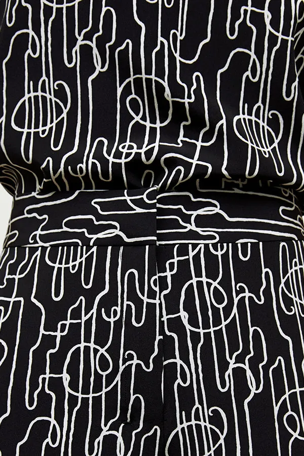 Annika Tee - Washable Silk :: Symphony Print