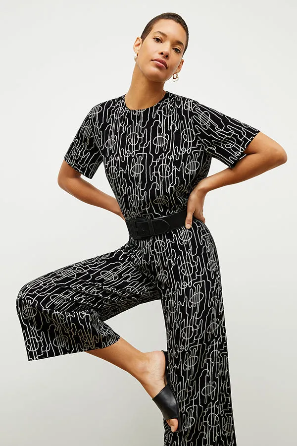 Annika Tee - Washable Silk :: Symphony Print
