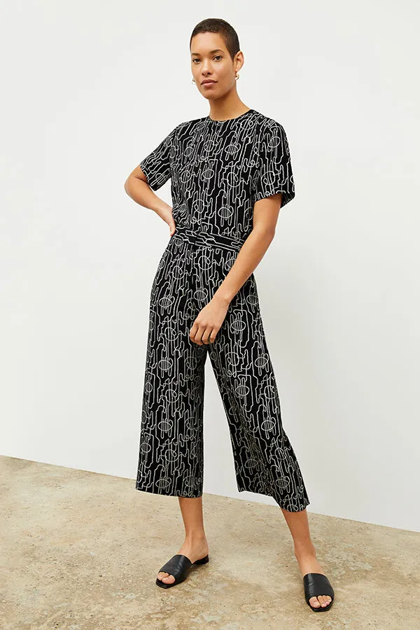 Annika Tee - Washable Silk :: Symphony Print