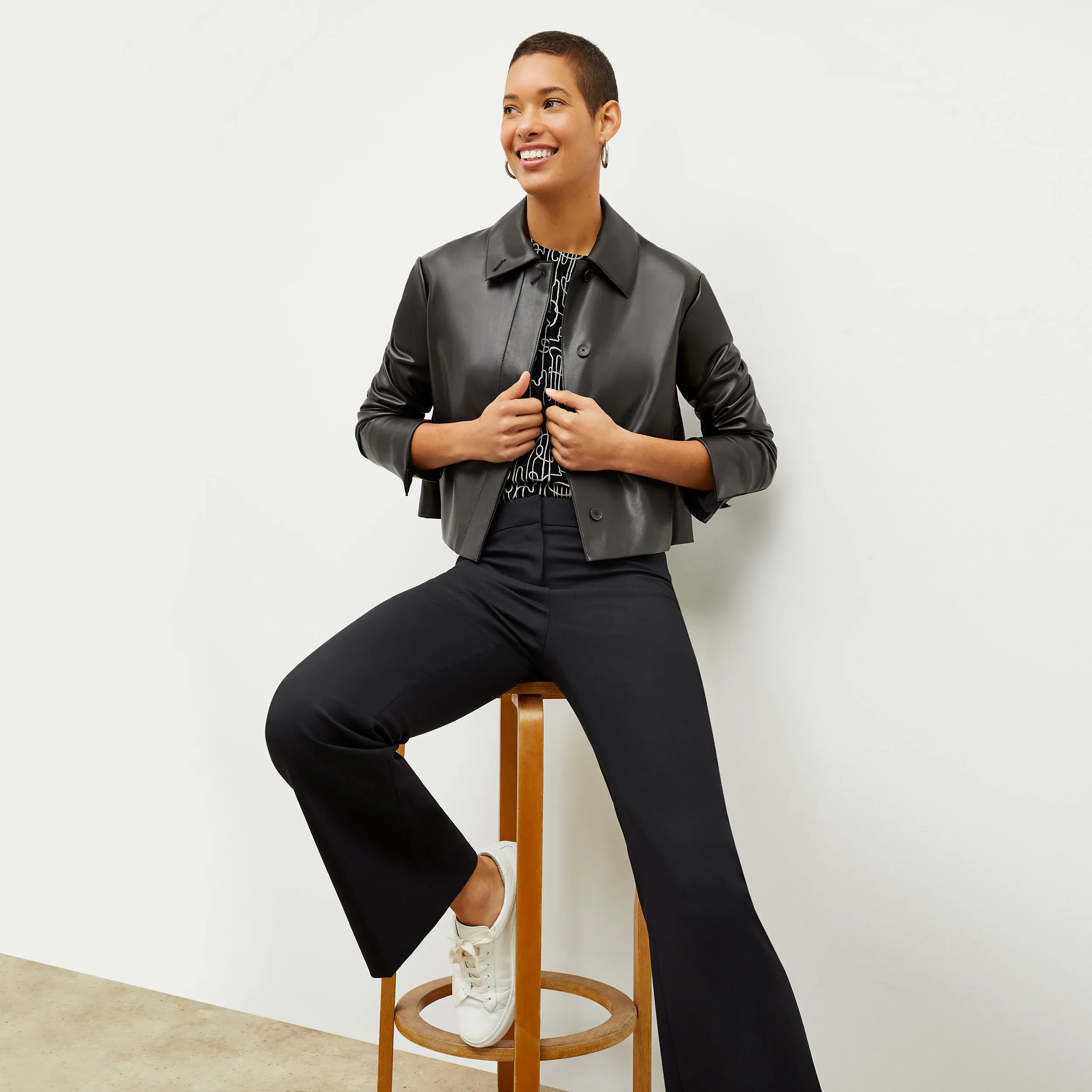 Annika Tee - Washable Silk :: Symphony Print