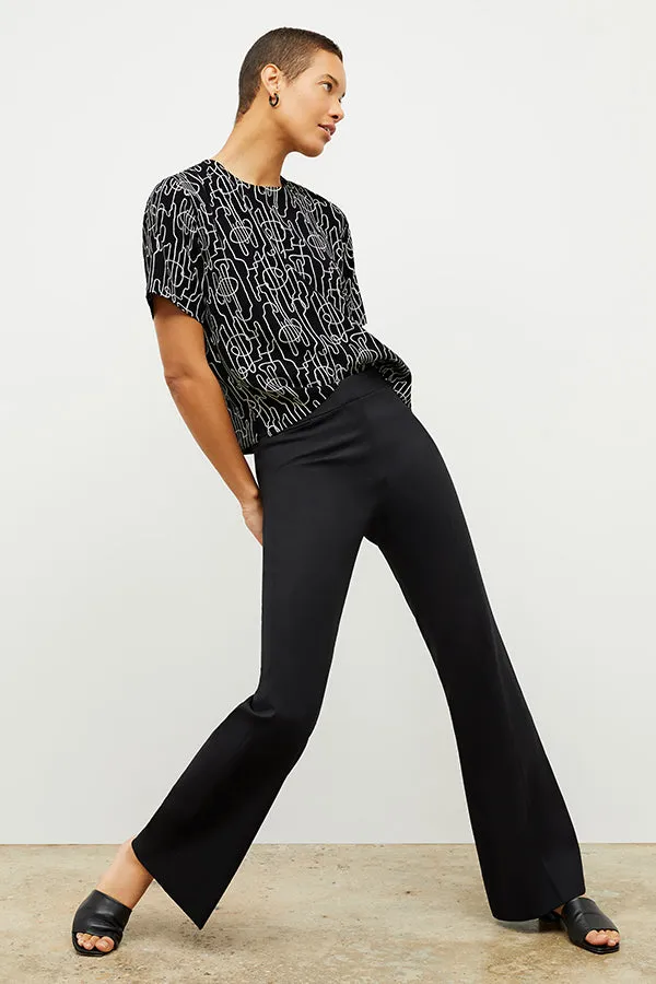 Annika Tee - Washable Silk :: Symphony Print