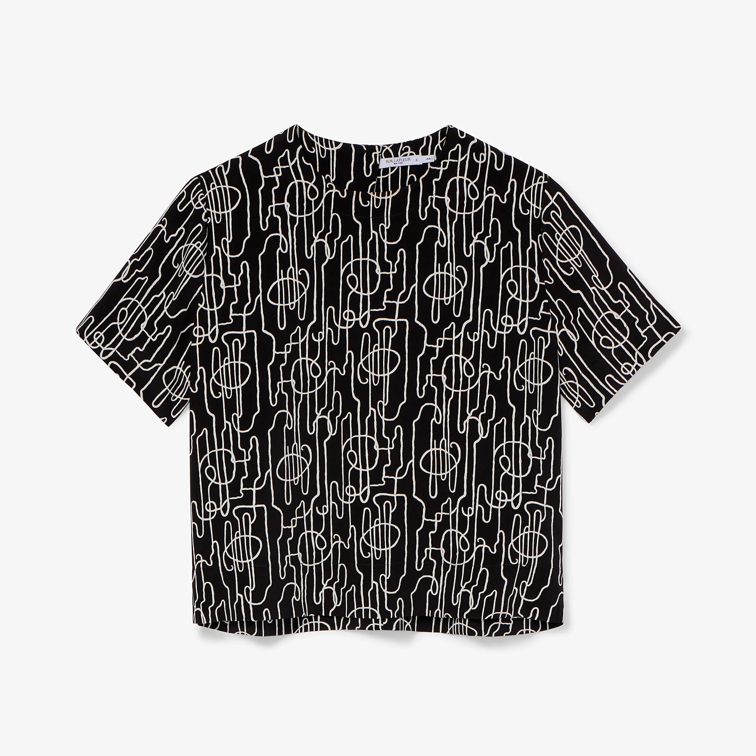 Annika Tee - Washable Silk :: Symphony Print