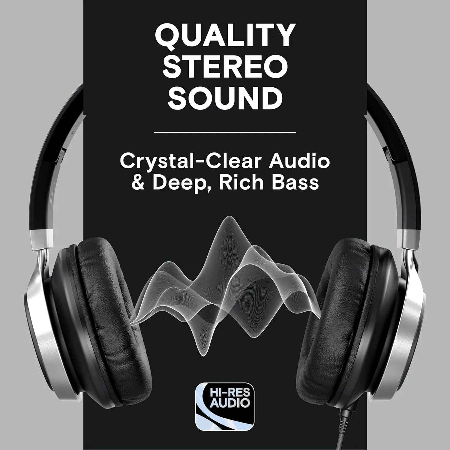 ARTIX CL750 On-Ear Headphones Wired with Mic  Noise Isolating Plug in Headphones, Computer Headphones with Microphone, Headphones for Laptop, Headphones Corded, Headphones with Cord (Aux Jack 3.5mm)