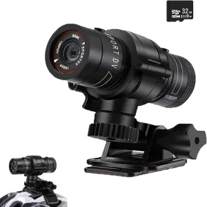 Bicycle Motorbike Helmet Camera, HD 1080P Sports Action Camera, Motorcycle Helmet Camera Waterproof Bike Video Camera, for Outdoor Wilderness (TF32G)