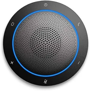 Bluetooth Conference Speakerphone Wireless Microphone and Speaker for Mobile Phone and Computer, USB Office Speakerphone for Skype, Zoom