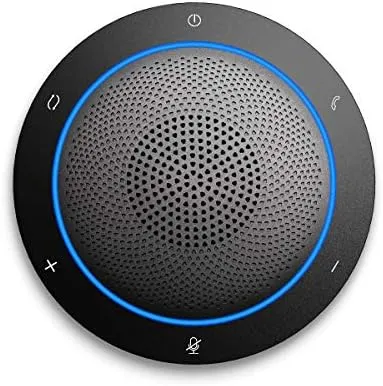 Bluetooth Conference Speakerphone Wireless Microphone and Speaker for Mobile Phone and Computer, USB Office Speakerphone for Skype, Zoom