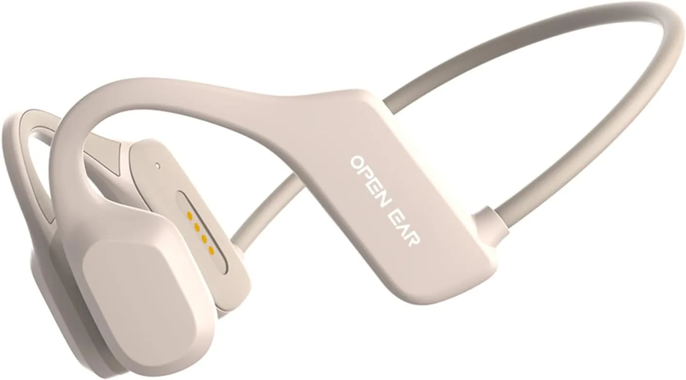 Bone Conduction Headphones Open Ear Headphones Open Ear Headphones Wireless Bluetooth 5.2 Bone Conduction Earbuds Running Headphones IPX5 Waterproof Sport Headphones Running Driving(White)