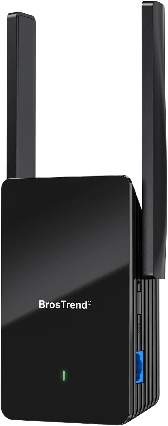 BrosTrend WiFi 6 Extender AX1500 WiFi Booster for Home WiFi Range Extender Covers Up to 2,000 sq.ft and 40 Devices, Dual Band Amplificateur WiFi with Gigabit Ethernet Port Works with Any WiFi Routers