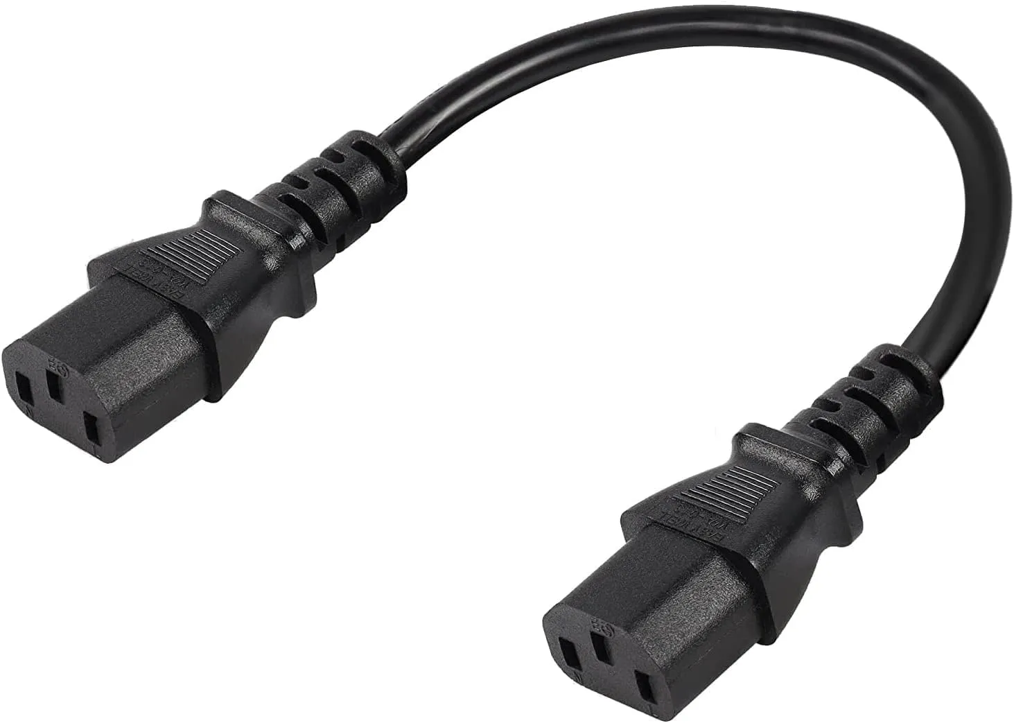 C13 to C13 Power Extension Cable,6ft/1.8m,15AWG 10A 250V IEC 320 C13 Female to C13 Female PC/Monitor PDU Power Conversion Cord,3500W (1.5MM,6ft/1.8m)