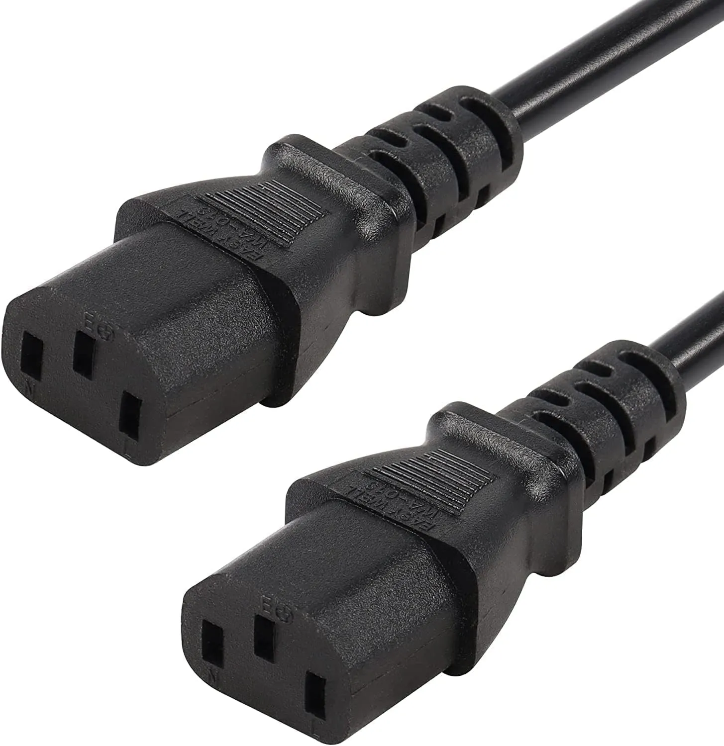 C13 to C13 Power Extension Cable,6ft/1.8m,17AWG 10A 250V IEC 320 C13 Female to C13 Female PC/Monitor PDU Power Conversion Cord,2500W (1.0MM,6ft/1.8m)