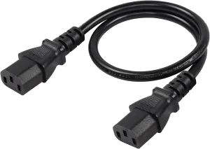 C13 to C13 Power Extension Cable,6ft/1.8m,17AWG 10A 250V IEC 320 C13 Female to C13 Female PC/Monitor PDU Power Conversion Cord,2500W (1.0MM,6ft/1.8m)