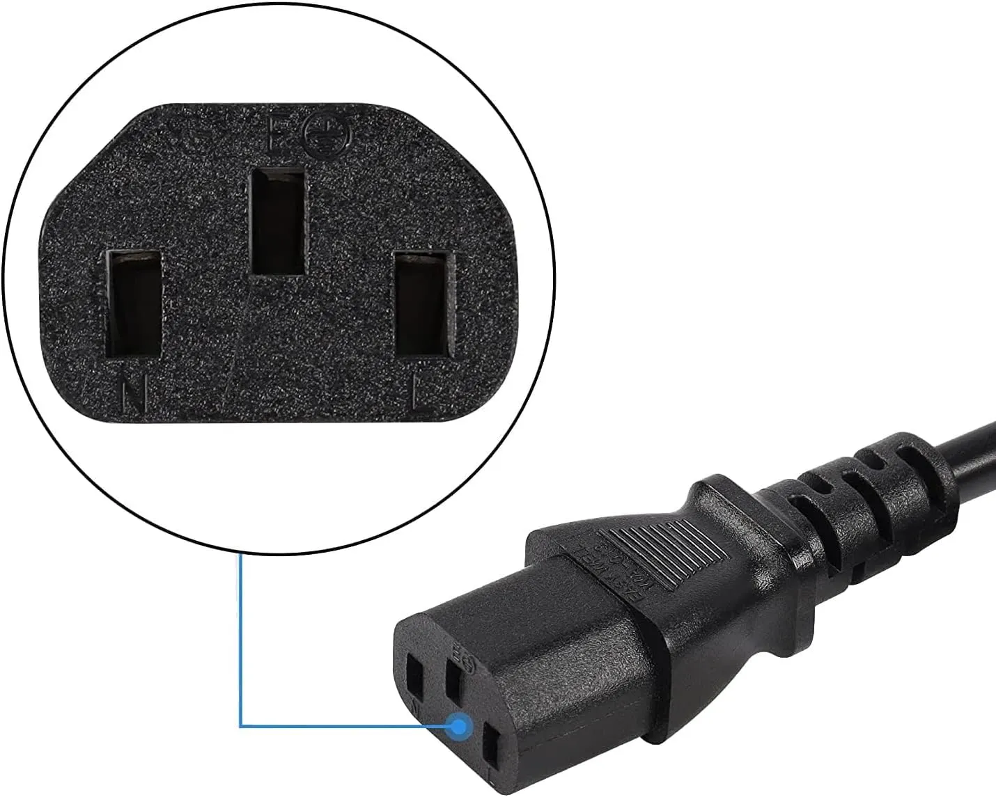 C13 to C13 Power Extension Cable,6ft/1.8m,17AWG 10A 250V IEC 320 C13 Female to C13 Female PC/Monitor PDU Power Conversion Cord,2500W (1.0MM,6ft/1.8m)