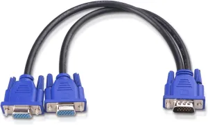 Cable Matters 1ft Full HD 1080P VGA Splitter Cable (VGA Y Cable) for Screen Duplication - Does NOT Show Separate Displays (No Screen Extension)