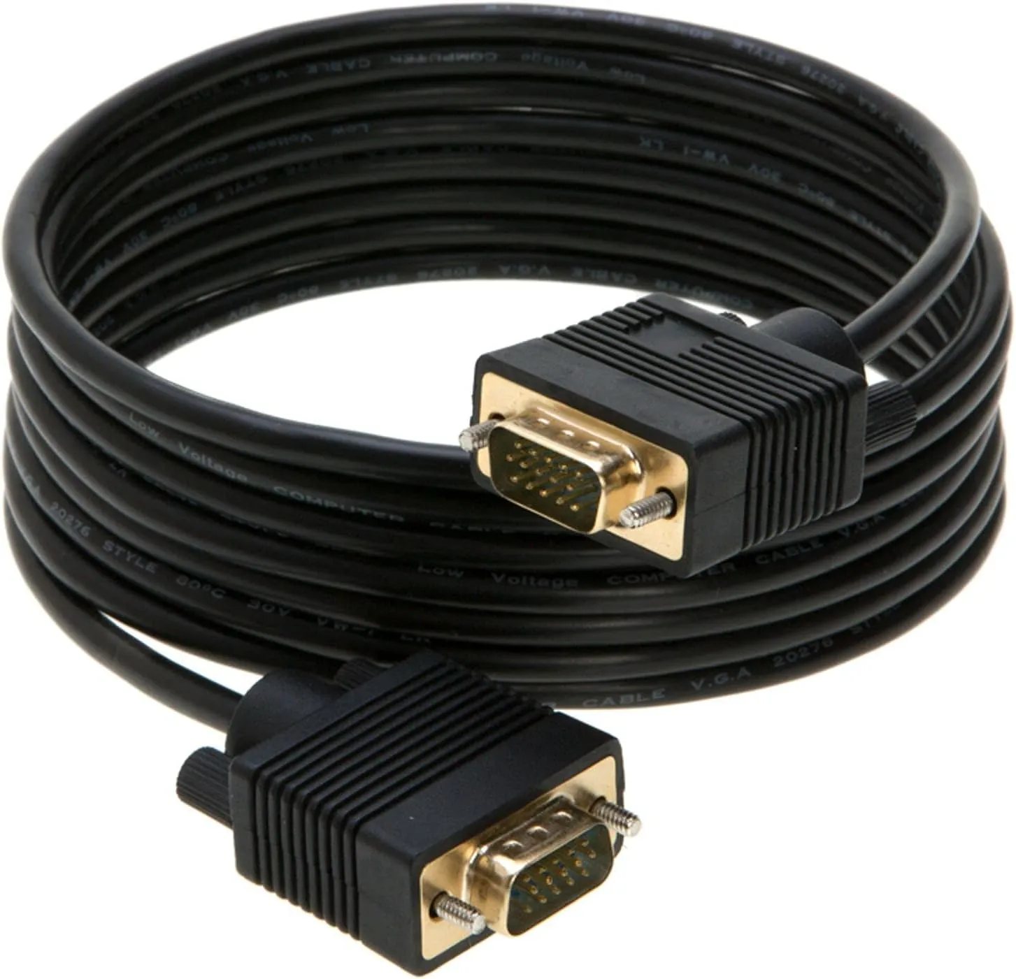 Cables Direct Online 25FT SVGA Monitor Cable - Male to Male VGA to VGA 1080P for PC, Projector, Laptop, TV