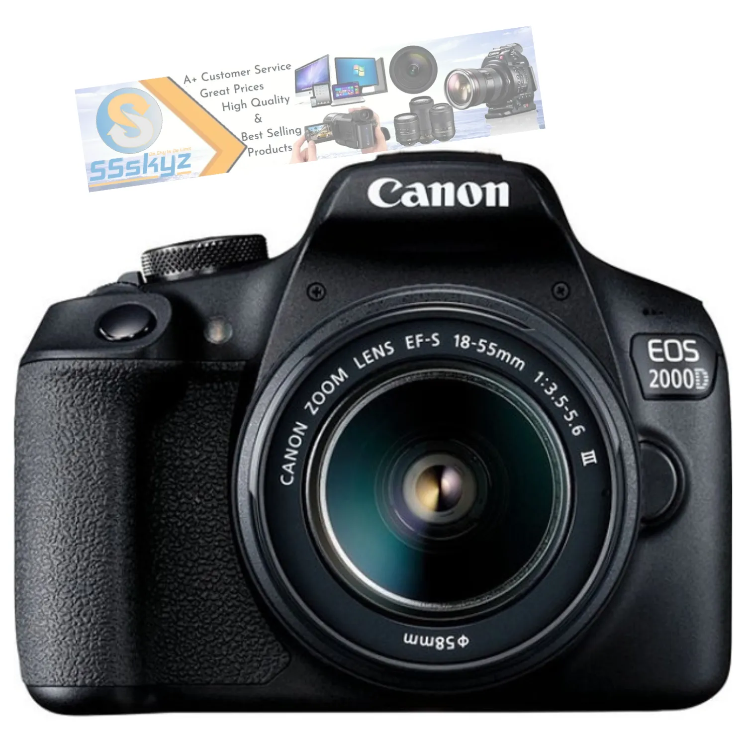 Canon Eos Rebel 2000D / T7 24.1 Mp Digital Slr Camera with 18-55mm DC III Lens