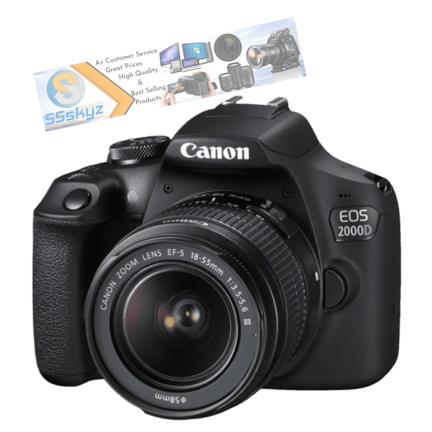 Canon Eos Rebel 2000D / T7 24.1 Mp Digital Slr Camera with 18-55mm DC III Lens
