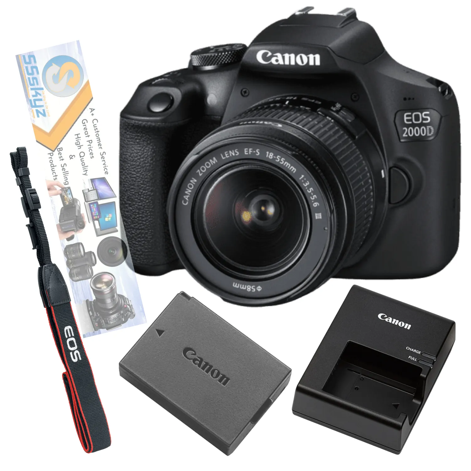 Canon Eos Rebel 2000D / T7 24.1 Mp Digital Slr Camera with 18-55mm DC III Lens