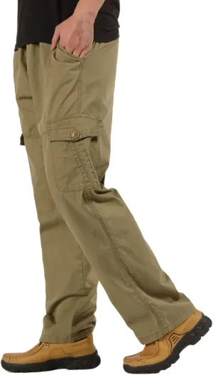 Cargo Pants for Men,Mens Pants Cargo Joggers Fleece Sweatpants Casual Pant with Pockets Chino Slim Fit Trousers