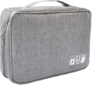 Carrying Bag Case Storage Organizer for Projectors and Accessories (Grey, Single)