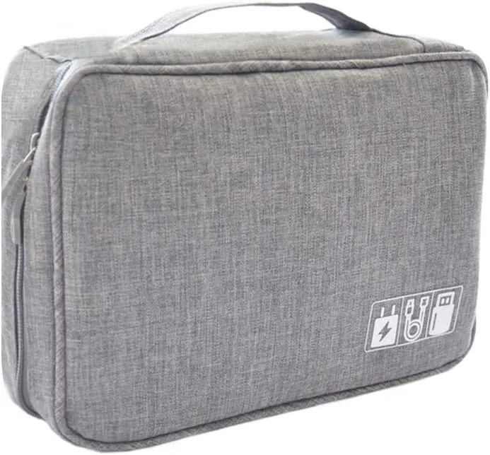 Carrying Bag Case Storage Organizer for Projectors and Accessories (Grey, Single)