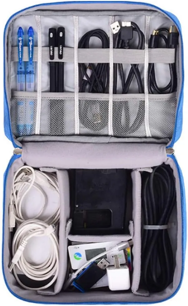Carrying Bag Case Storage Organizer for Projectors and Accessories (Grey, Single)