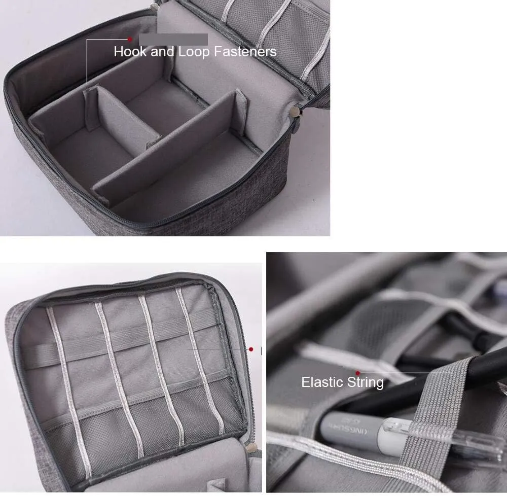 Carrying Bag Case Storage Organizer for Projectors and Accessories (Grey, Single)