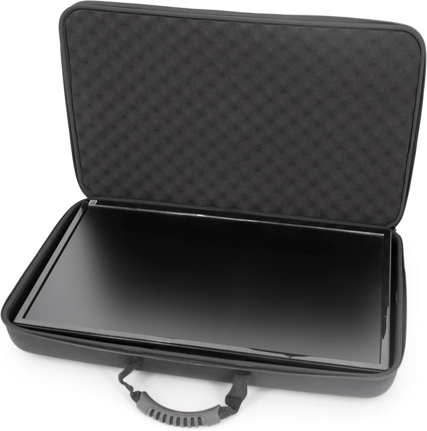 CASEMATIX Portable Monitor Case for 15.6" to 24" Gaming Monitors or Laptops, Hard Shell EVA Screen Cover with Padded Foam, Fits Accessories for 15.6 to 17.3 Inch Screens (Black)