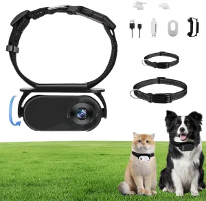 Catcam Pro,Catcampro CatCamera,Dog Collar Camera,Catcam Pro Camera2.0 Waterproof 1080p Pet Action Camera,CatCamera Collar Real Time Feed,Wireless Mini Sport Cam,with 32g Card (Black)