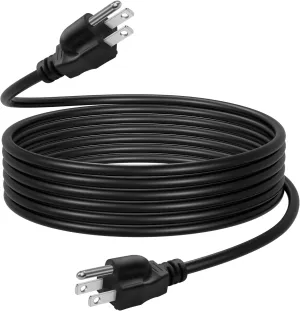 CERRXIAN 6FT 3 Prong Power Extension Cord Heavy Duty 10A/125V NEMA 5-15P to NEMA 5-15P AC Power Extension Cable