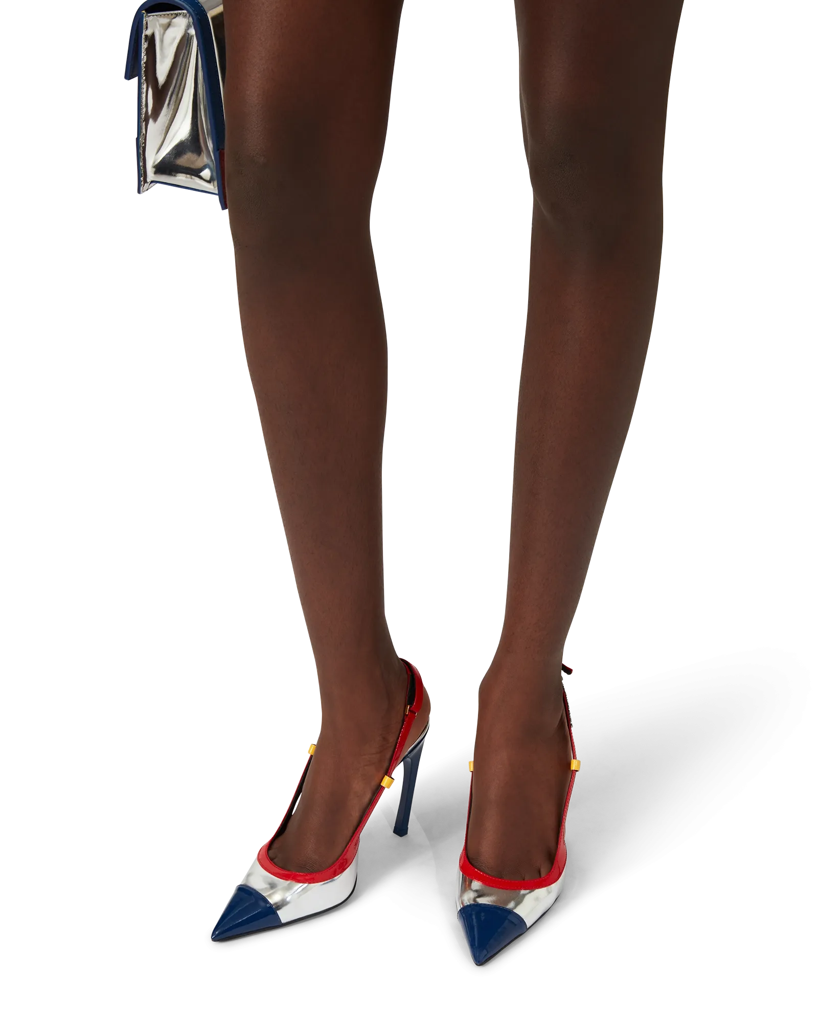 Chrome Arch Slingback Pump