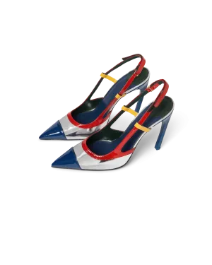 Chrome Arch Slingback Pump