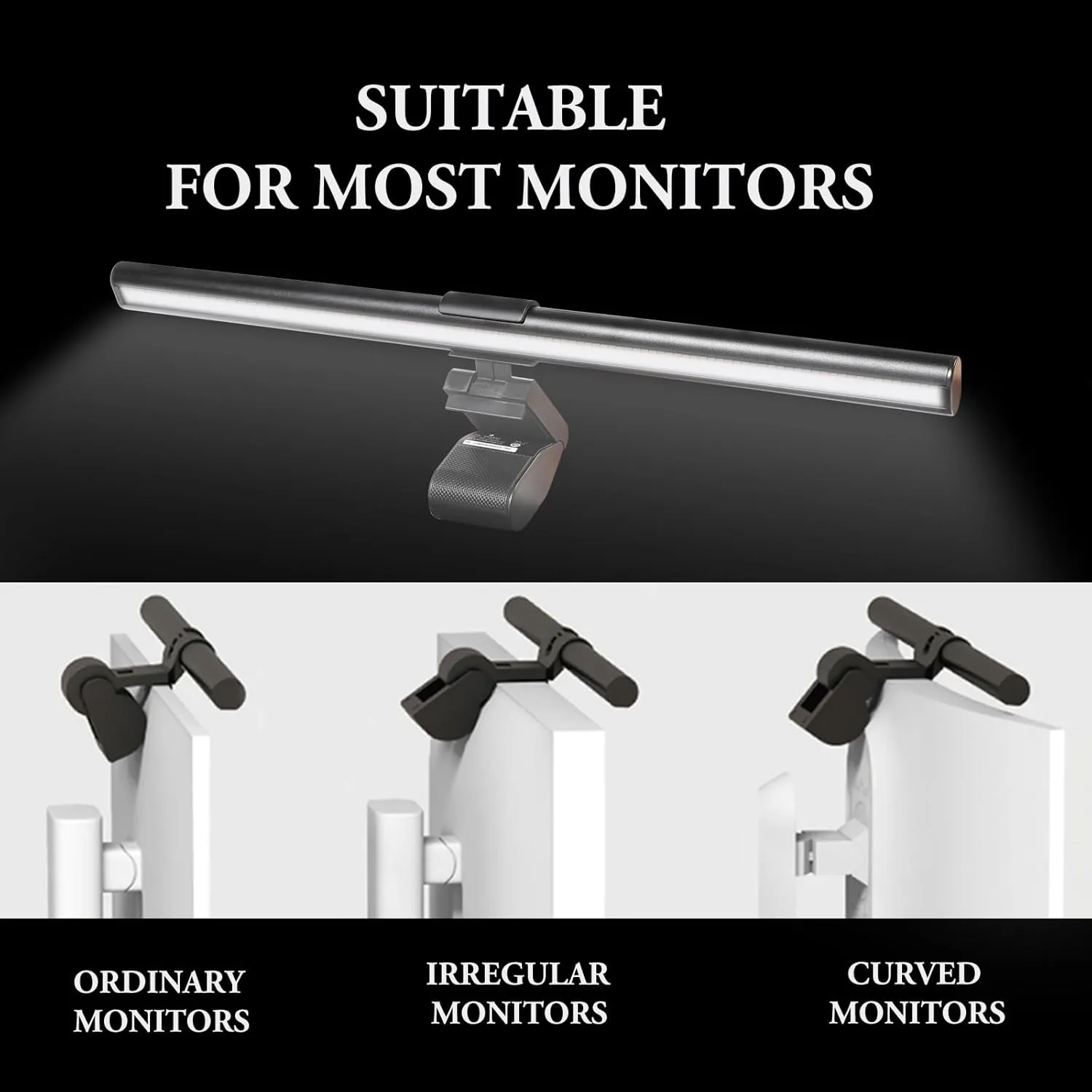 Computer Monitor Light Bar, Monitor Lamp with Touch Control, USB Powered, Dimmable Monitor Desk Lamp, No Screen Glare LED Screen Bar for Office/Game/Desk
