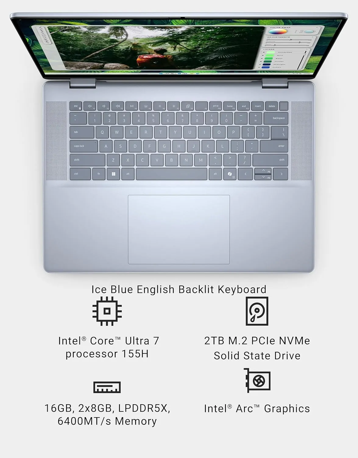 Dell Inspiron 16 7640 2-in-1 Laptop (16" FHD  Touchscreen, Intel Ultra 7 155H (> i7-13700H), 16GB LPDDR5X RAM, 2TB SSD), AI PC for Creator, Designer, 15-Hr Long Battery Life, Fingerprint, Win 11 Pro