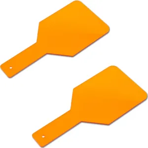 Dental Clinic Eye-Protector Curing Light Shield Hand Shield Plate Orange 2pcs/Pack (2PCS)