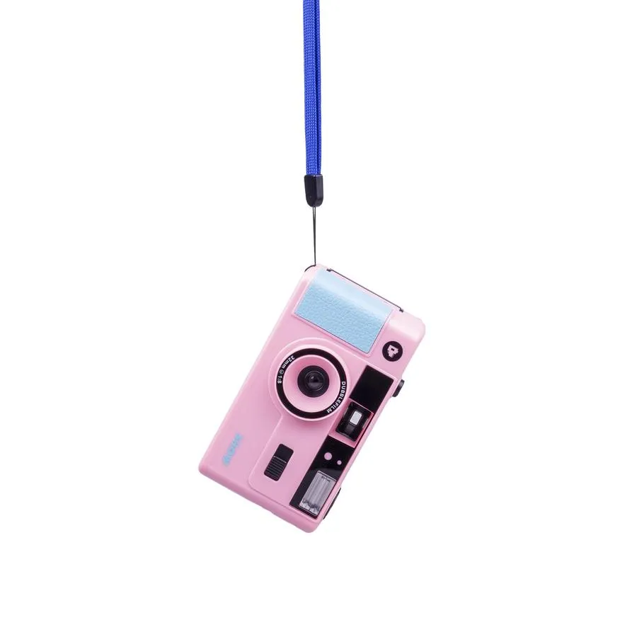 Dubblefilm SHOW Camera - 35mm reusable camera with flash - Pink