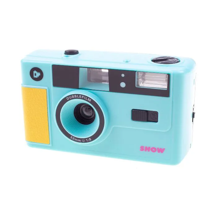 Dubblefilm SHOW Camera - 35mm reusable camera with flash - Turquoise