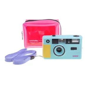 Dubblefilm SHOW Camera - 35mm reusable camera with flash - Turquoise