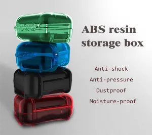 Earphone Case, ABS Resin Hard Storage Box Multifunction Protective Case for Earphone, Earbud, in-Ear Monitor Eartip(ABS Blue) 
